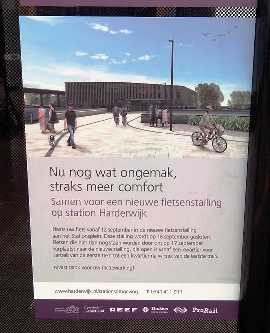 plakaat fietsenstalling station Harderwijk 2016