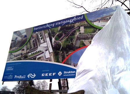 bouwbord herinrichting Stationsgebied